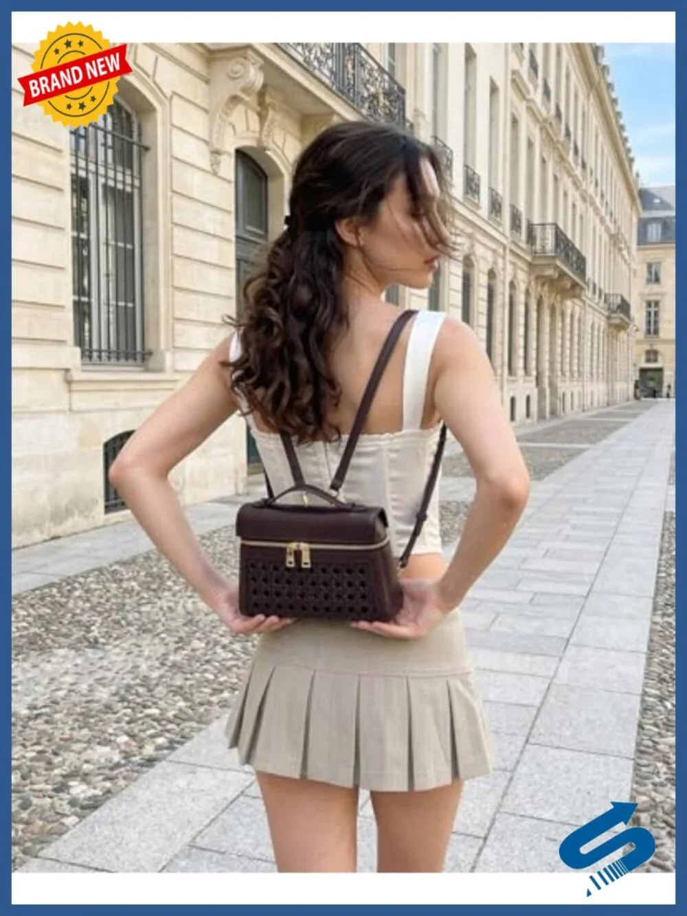 Vegan Leather Top Handle Satchel Crossbody Handbag
